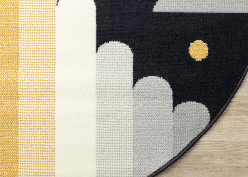 Forte Kids Spaceship Round Area Rug - 5'3\" x 5'3\"