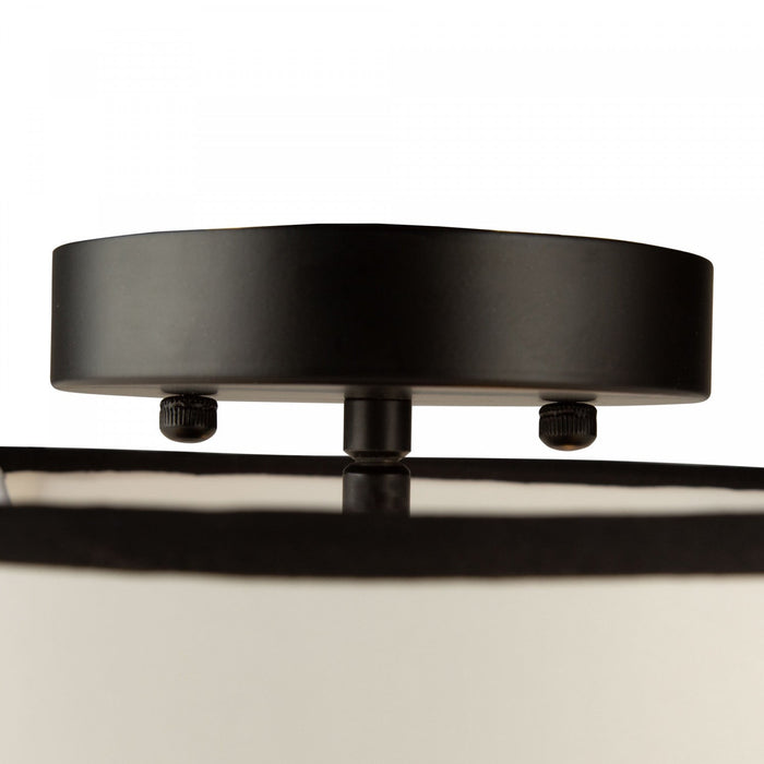 Coco 3-Light Black and Gold Semi-Flush Mount 