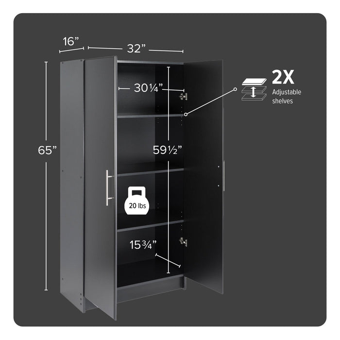 Elite 32\" Storage Cabinet - Black