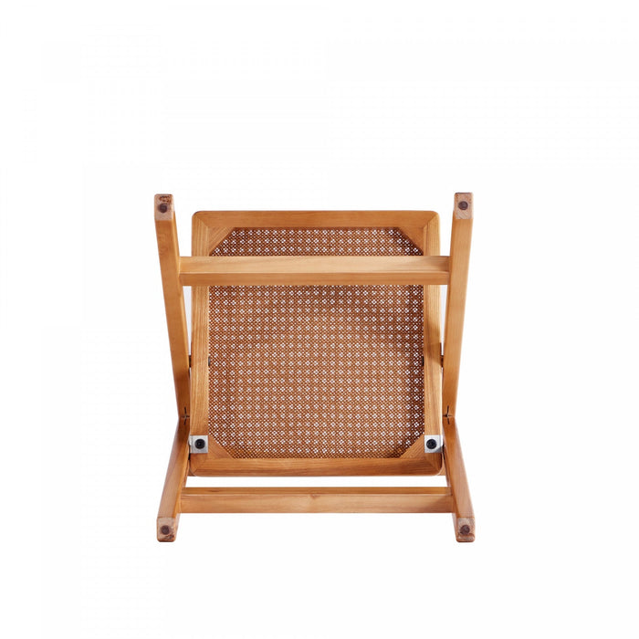 Pullman Industry Chic Wood Folding Chair in Natural - Set of 4 Dining Chair 