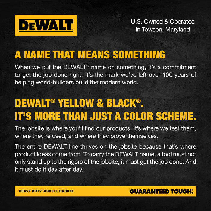 6 Dewalt Dxfrs300 Walkie Talkies - 1 Watt, Heavy Duty, 22 Channel Long Range Two Way Radios