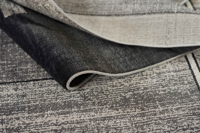 Sorelle Contemporary 2'2\" x 7'7\" Runner Rug in Grey Indoor Area Rug 