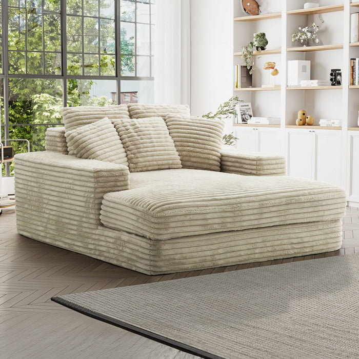 Sealy 68\" Snug Foam Chaise Lounger - Beige 