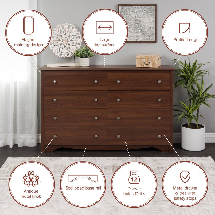 Monterey 8-Drawer Dresser - Cherry
