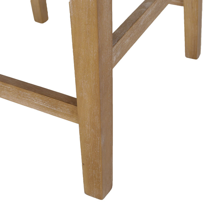 Gabrielle 26\" Seat Height Counter Stool With Upholstered Fabric And Solid Wood Legs - Brown 