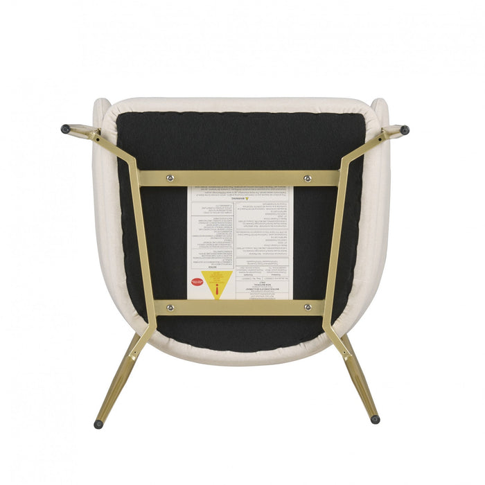 Jeremy Modern Dining Chairs Set Of 2 With Fabric Upholstered Side Chairs And Metal Frame,beige 