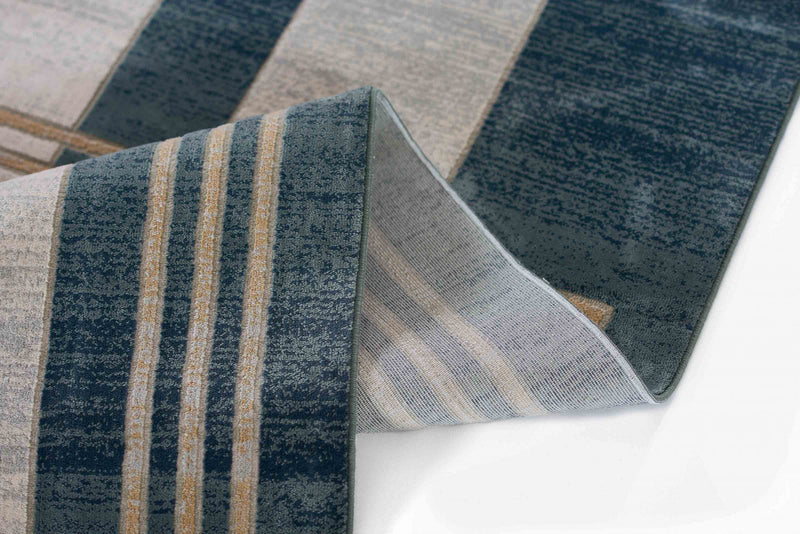 Erisa Contemporary 8'11\" x 12'6\" Area Rug in Blue Indoor Area Rug 