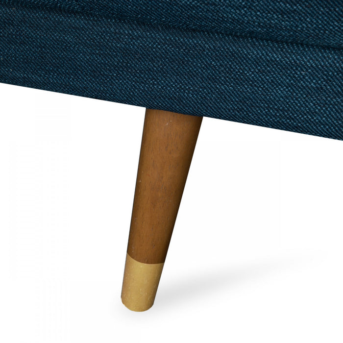 Aidan 3-seater Tufted Fabric Sofa With Foam Cushions - Navy Blue 