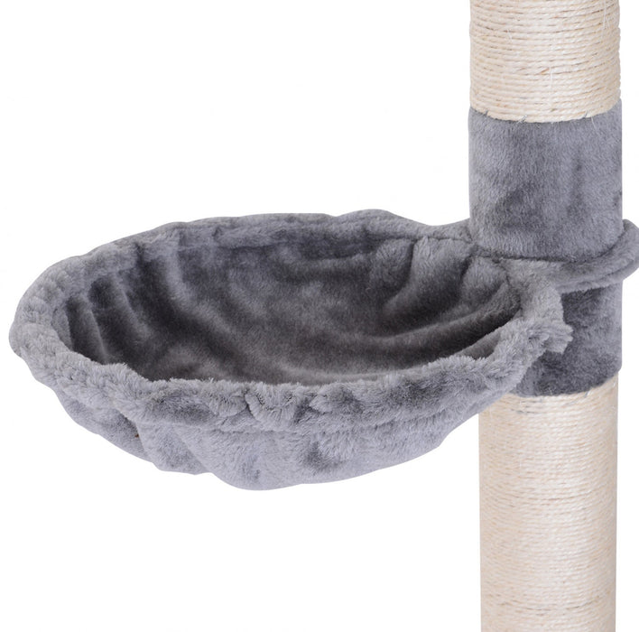 Pawhut 8.5ft Cat Climbing Tree 5-tier Kitty Activity Center Floor-to-ceiling Cat Climber Toy With Sc