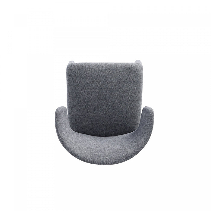 Conrad Mid-Century Modern Upholstered Dining Chair in Gray - Set of 4 