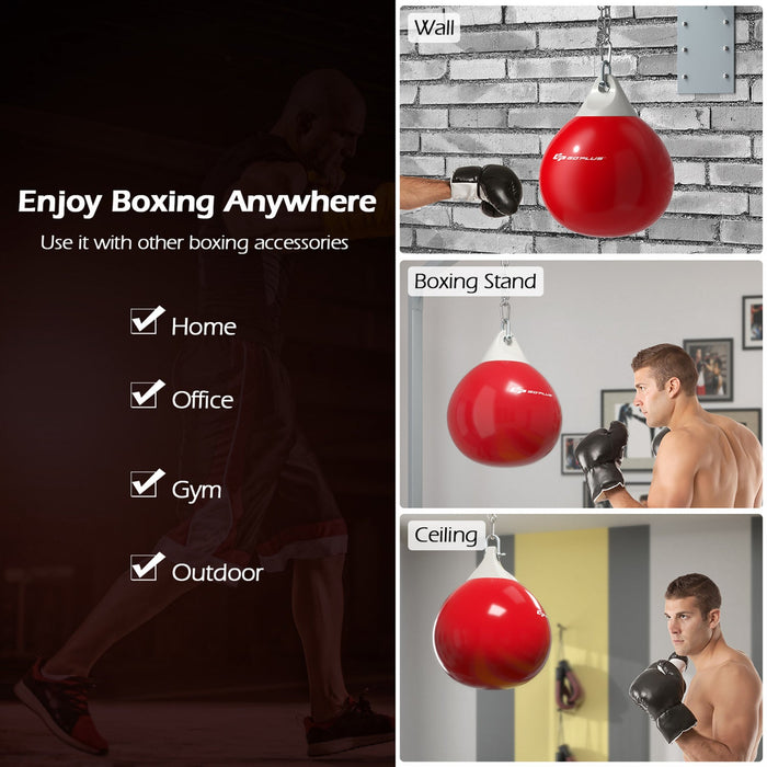 Goplus 18" 110lbs Heavy Water Filled Punching Aqua Training Boxing Bag Home Gym Hook