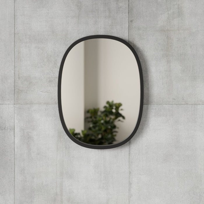 Umbra Hub Oval 24\" x 18\" Wall Mirror - Black