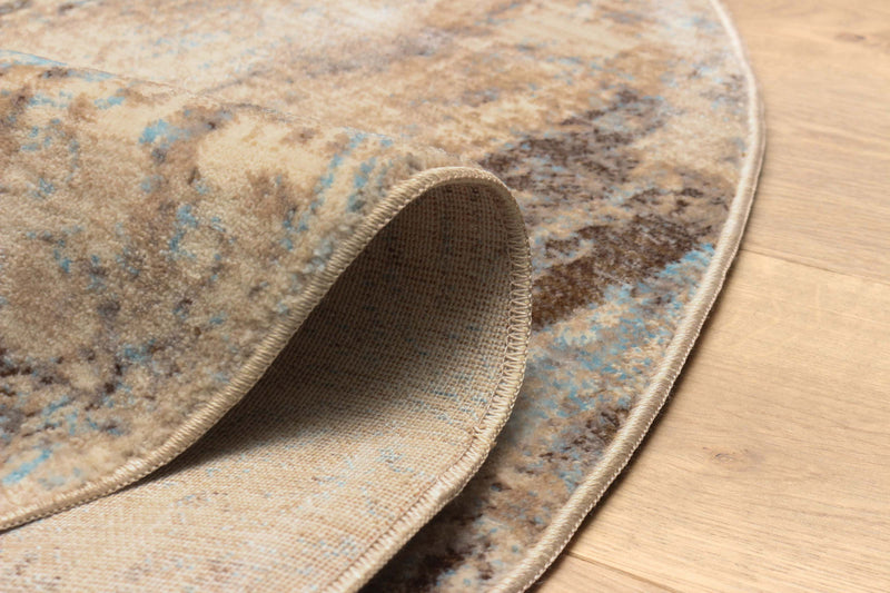 Malia Traditional 5'0\" x 5'0\" Area Rug in Blue Indoor Area Rug 