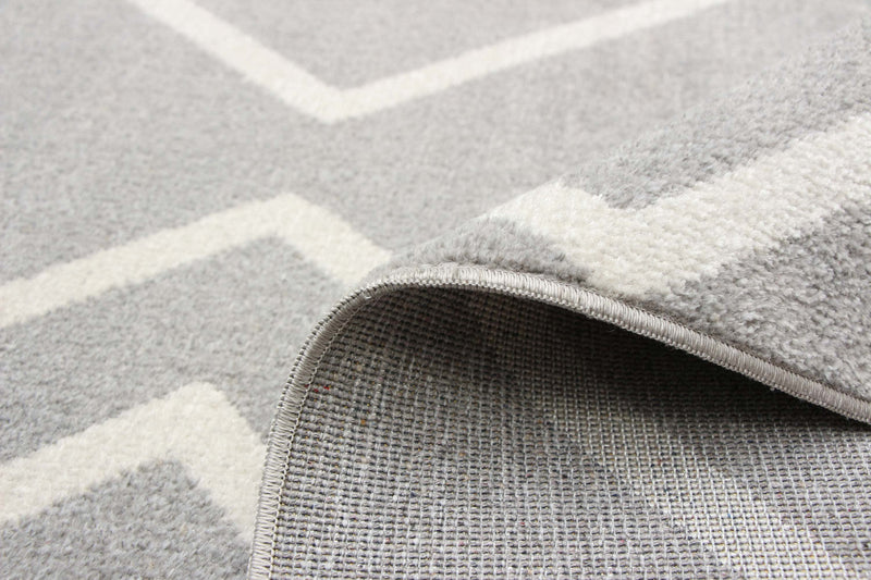 Kenza Grey Machine Washable Area Rug - 5'0\" x 7'0\"