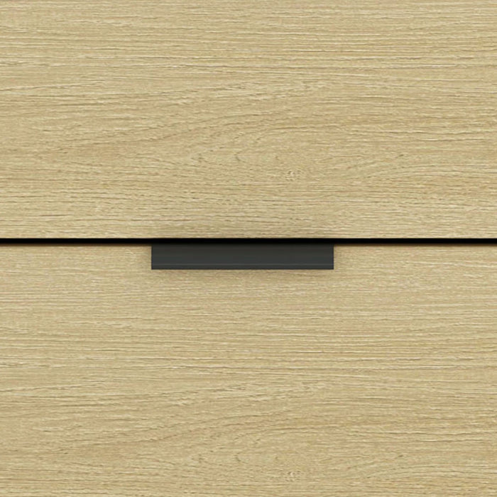 Grace Modern 54\" Office Desk in Natural Oak (2-Drawer) 