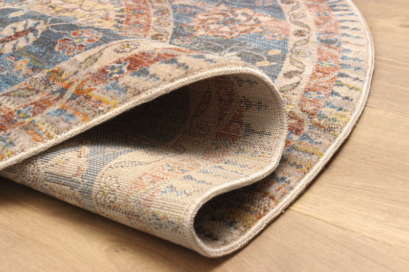 Irina Traditional 5'0\" x Area Rug in Multi Indoor Area Rug 
