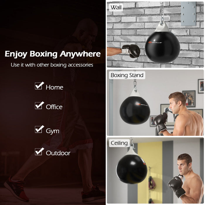 Goplus 18" 110lbs Heavy Water Filled Punching Aqua Training Boxing Bag Home Gym Hook