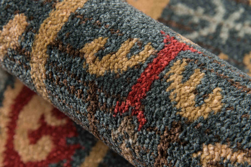 Sofia Traditional 2'3\" x 7'6\" Runner Rug in Blue Indoor Area Rug 