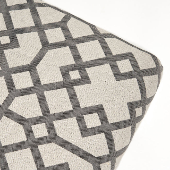 Oliver Linen-look Fabric Accent Chair Set Of 2 With Rubberwood Legs,Grey and Ivory 