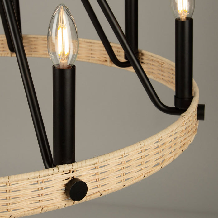 Perris 8-Light Black Chandelier 