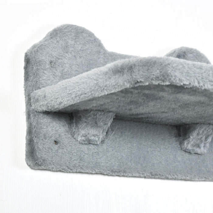 Pawhut Cat Wall Climber With Hammock, Scratching Post, 3 Steps, Jumping Platforms, Cat Wall Shelves 