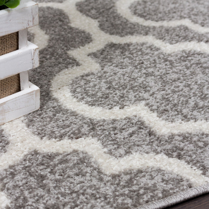 Lav Lat Grey 3x5 Area Rug