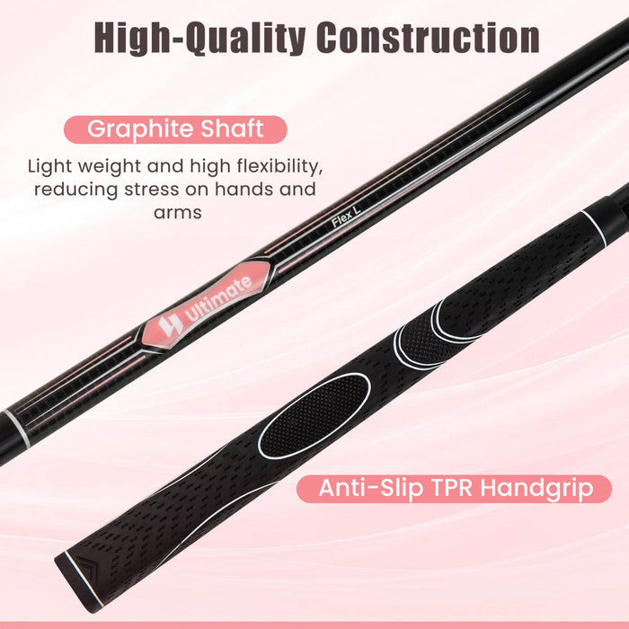Costway Ladies Womens Complete Golf Clubs Set 10 Pieces Includes Alloy Driver