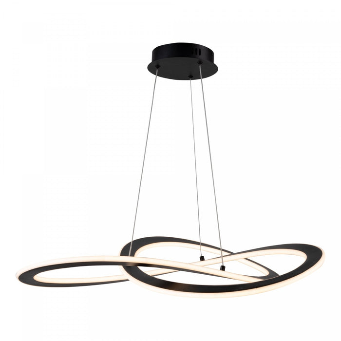 Wave Black Integrated LED Chandelier