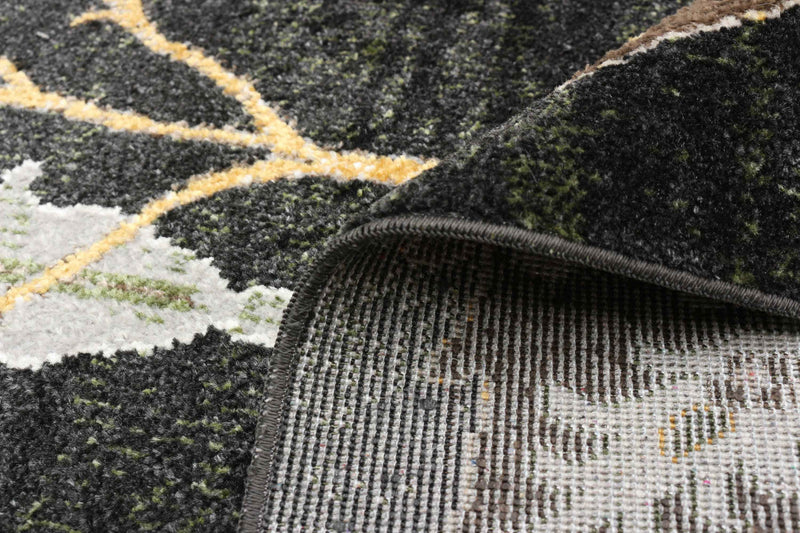 Pine Black Machine Washable Area Rug - 5'0\" x 7'0\"