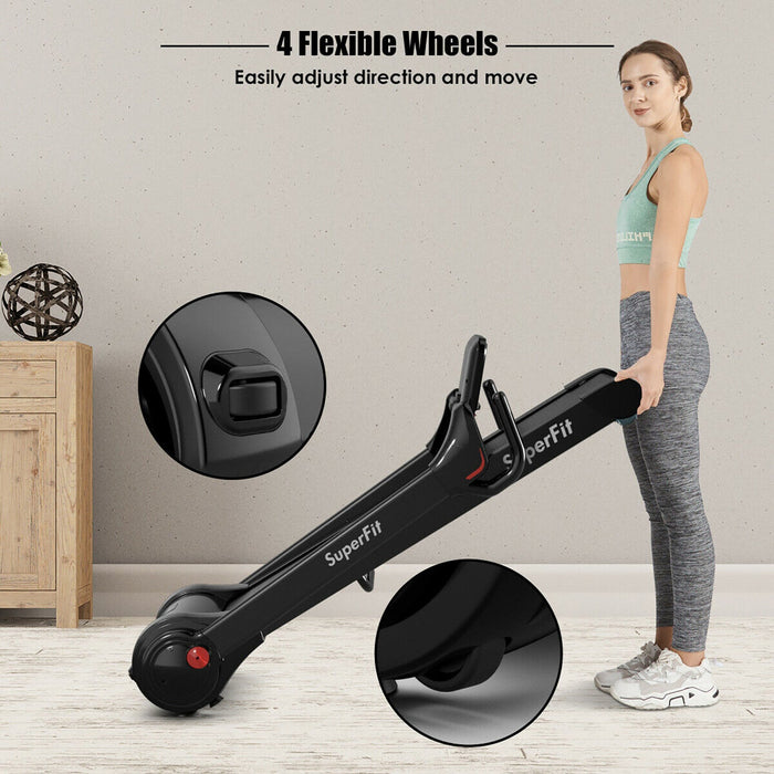Superfit 2.25hp Folding Electric Motorized Treadmill W/ Speaker