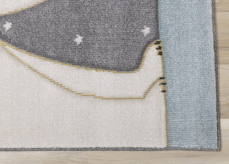Kids Polar Bear Rabbit Area Rug - 5'3\" x 7'7\"