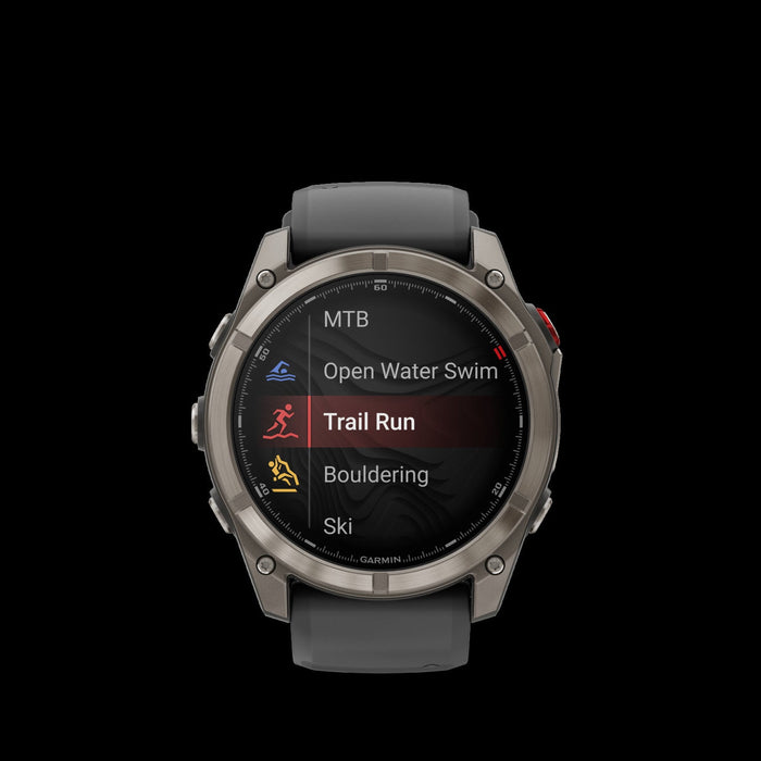 Garmin Fenix 8 Pro 51mm Graphite Premium Smartwatch - Performance Wearable, Sapphire Lens Durability, Weather Forecasts LTE, Location Check-Ins, Triathlon Profiles