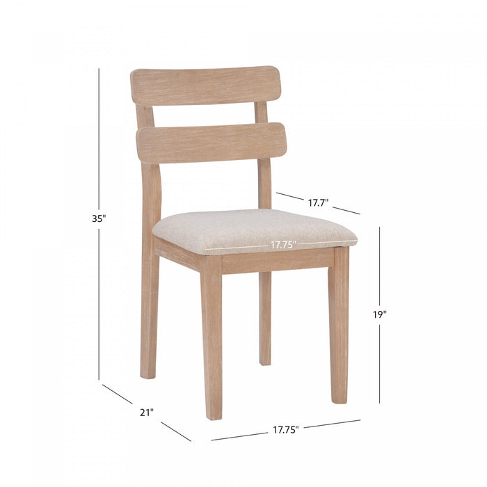 Drury Fabric Natural Dining Chair - Set of 2