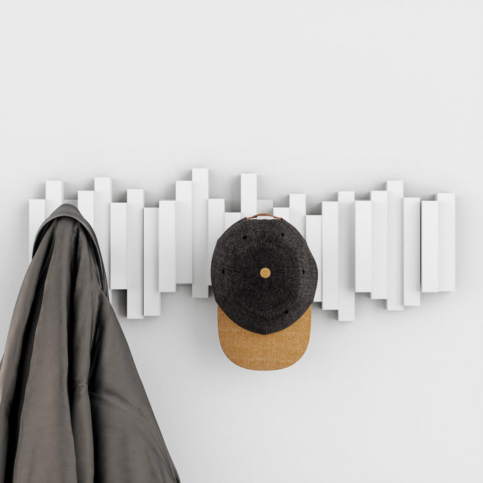Umbra Modern Sticks Wall-Mounted Coat Rack - White