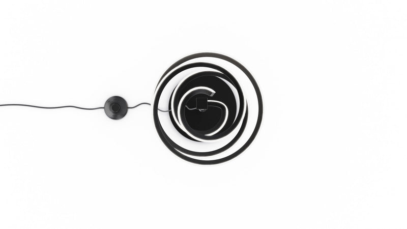 59\" Matte Black Spiral LED Floor Lamp 