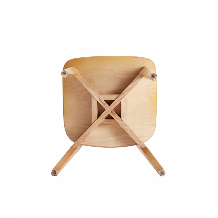 Versailles Industry Chic Wood Dining Chair in Natural - Set of 4 