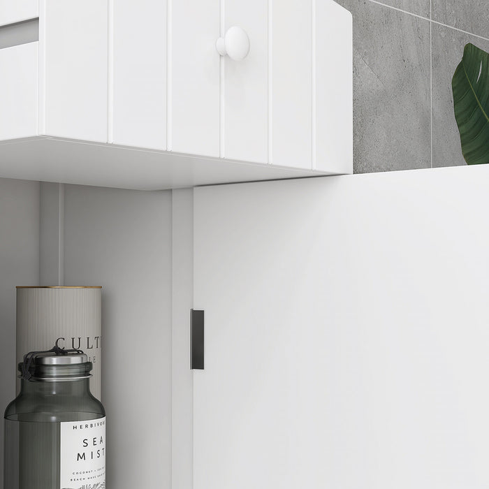 Homcom Bathroom Storage Cabinet With 3-tier Shelves