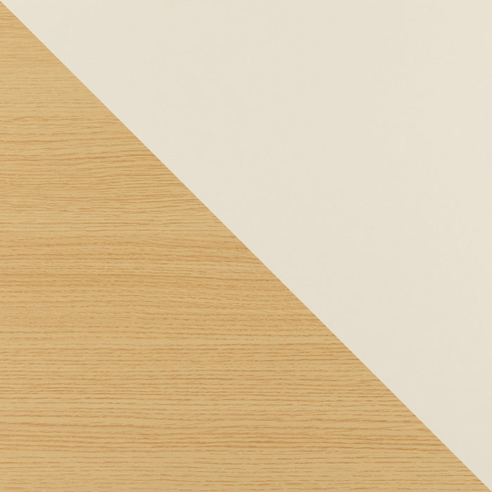 Amara Modern 20\" Nightstand in Cream and Light Oak (1-Drawer) - Set of 2 