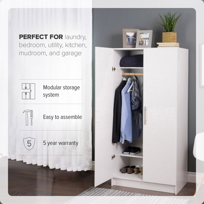 Elite 32\" Wardrobe Cabinet - White