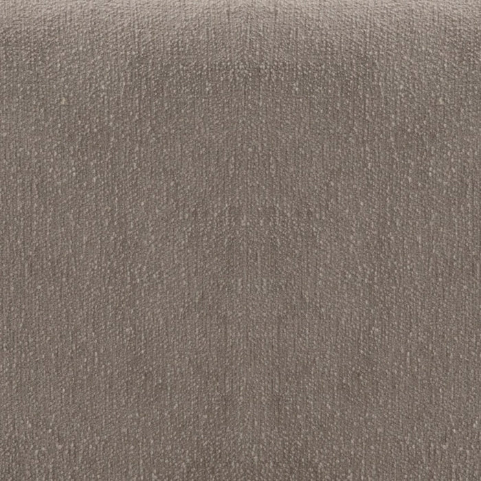 Lia Modern Metal Chenille Armchair in Stone - Set of 2 Dining Chair 