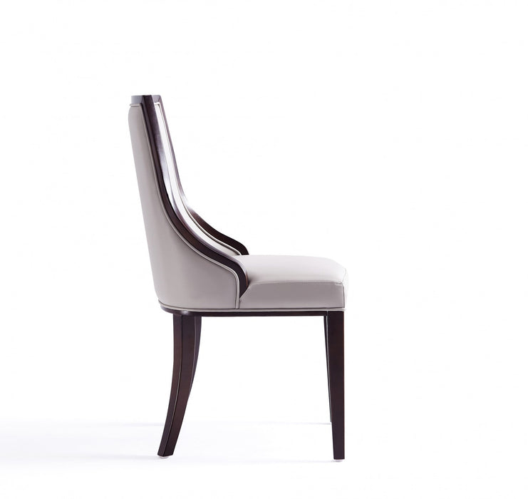 Grand Traditional 8-Piece Dining Chair Set in Light Gray 