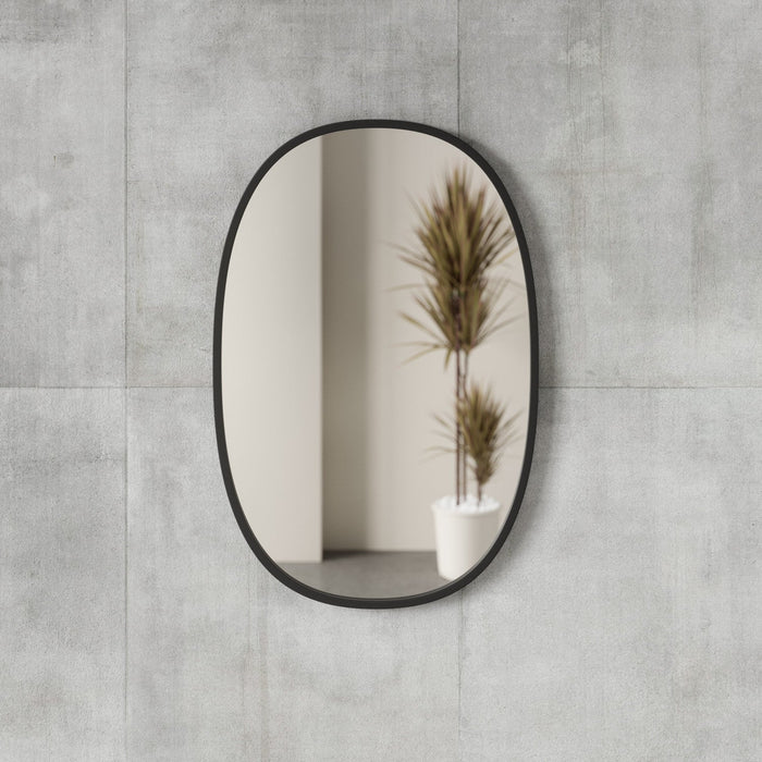 Umbra Hub Oval 24\" x 36\" Wall Mirror - Black
