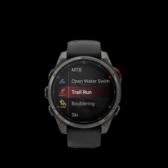 Garmin Fenix 8 Pro 47mm Carbon Multisport Smartwatch - Fitness Tracker, AMOLED Sapphire Display, LTE/Satellite Connectivity, Health Metrics, Voice Calls