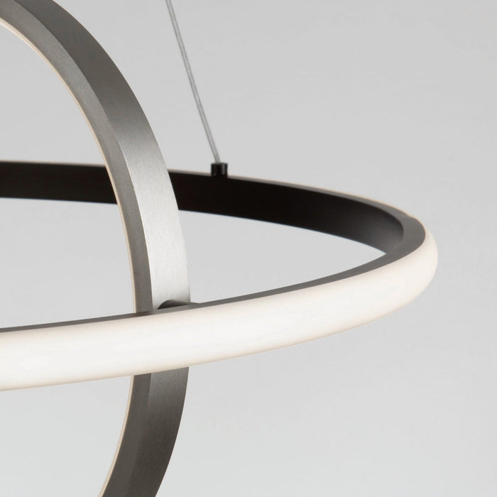 Gemini 32 W LED Black Nickel Flush Mount 