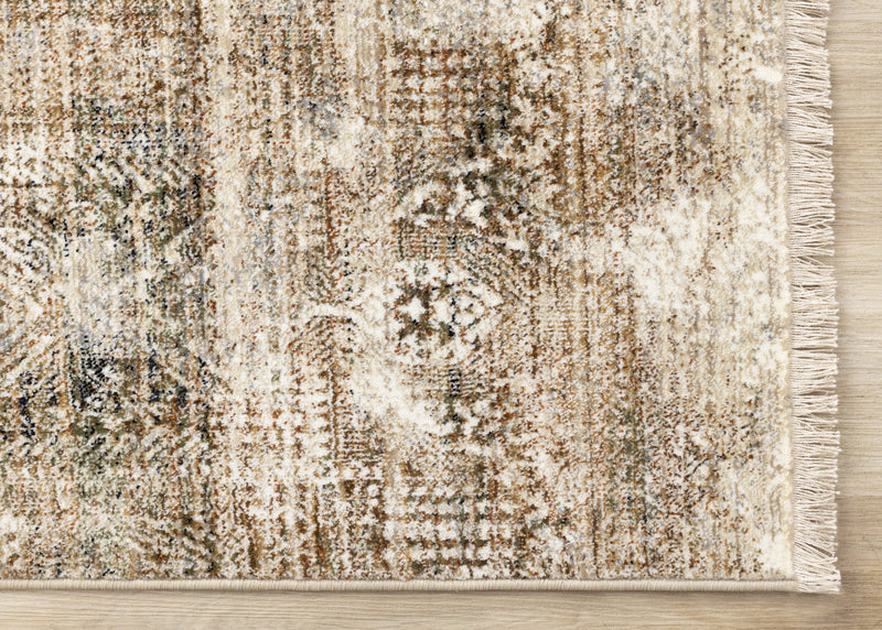 Sydney Beige Grey Cream Distressed Area Rug - 7'10\" x 10'2\"