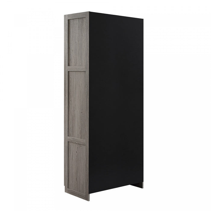 Hopkins Modern 30\" Storage Cabinet in Gray (7-Shelf) - Set of 2 Armoire 