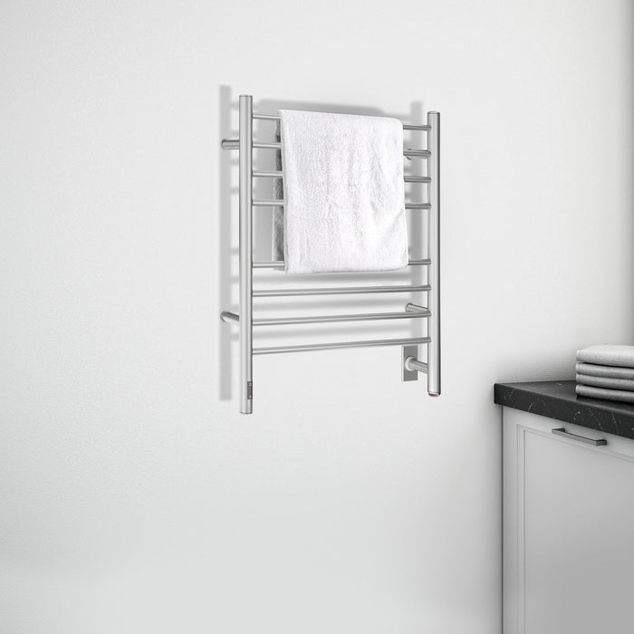 Ancona Prestige 8-Bar Wall Mounted Towel Warmer with Integrated On-Board Timer - AN-5326 