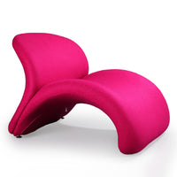 Manhattan Comfort Rosebud Wool Blend Accent Chair - Fuchsia