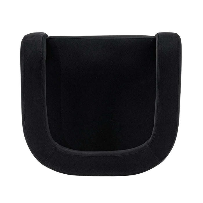 Manhattan Comfort Modern Amirah Velvet Accent Chair - Black