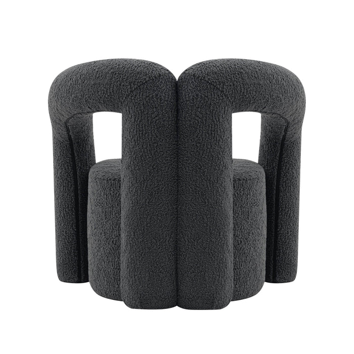 Manhattan Comfort Modern Darian Chenille Accent Chair - Black